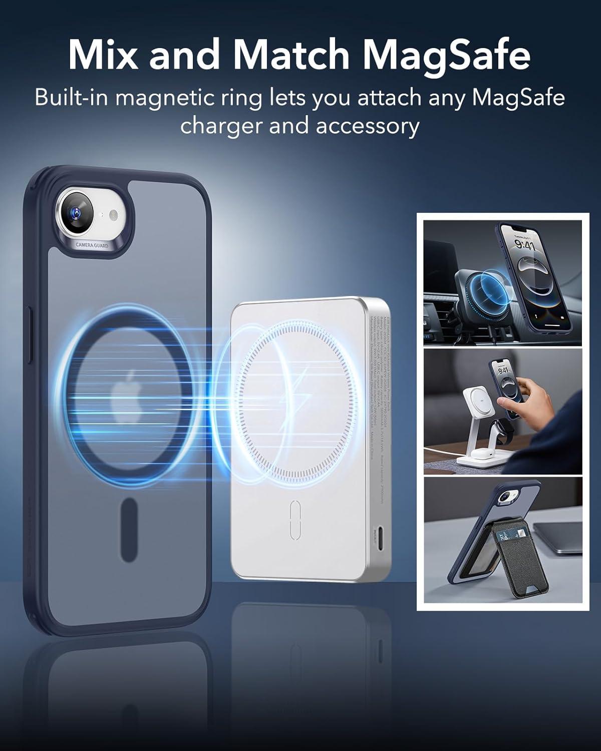 imageESR for iPhone 17 Pro Case Camera Control Compatible with MagSafe Shockproof MilitaryGrade Protection Magnetic Phone Case for iPhone 17 Pro Classic Hybrid Case Frosted BlueCFrosted Blue