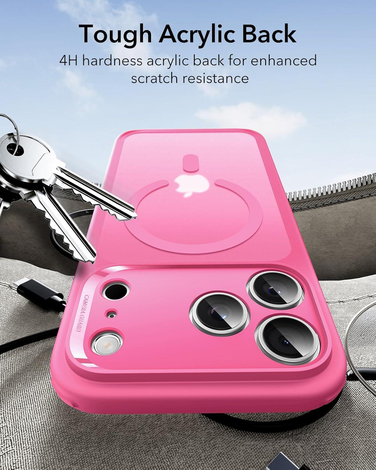 imageESR for iPhone 17 Pro Case Camera Control Compatible with MagSafe Shockproof MilitaryGrade Protection Magnetic Phone Case for iPhone 17 Pro Classic Hybrid Case Frosted BlueBFrosted Pink