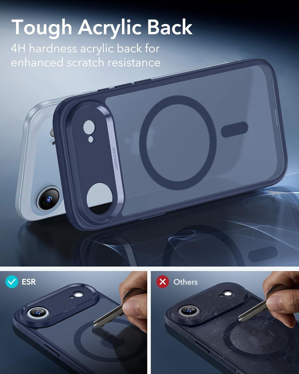 imageESR for iPhone 17 Pro Case Camera Control Compatible with MagSafe Shockproof MilitaryGrade Protection Magnetic Phone Case for iPhone 17 Pro Classic Hybrid Case Frosted BlueBFrosted Blue