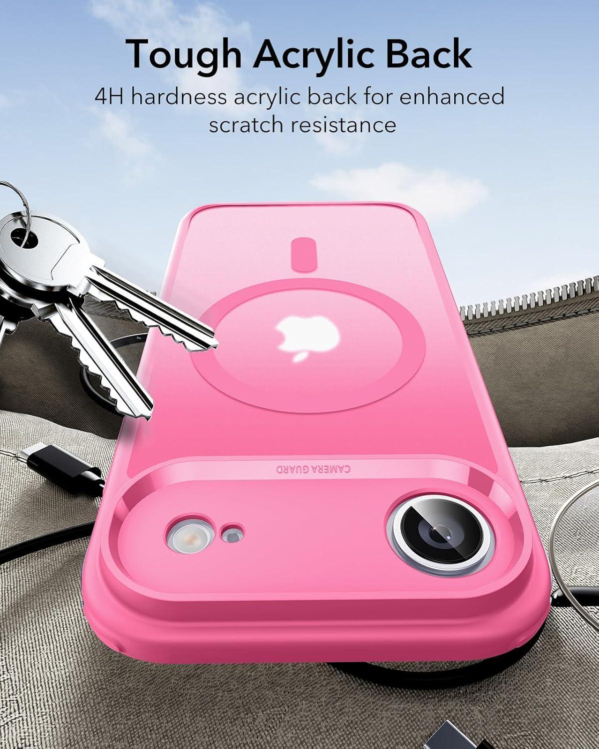 imageESR for iPhone 17 Pro Case Camera Control Compatible with MagSafe Shockproof MilitaryGrade Protection Magnetic Phone Case for iPhone 17 Pro Classic Hybrid Case Frosted BlueBFrosted Pink