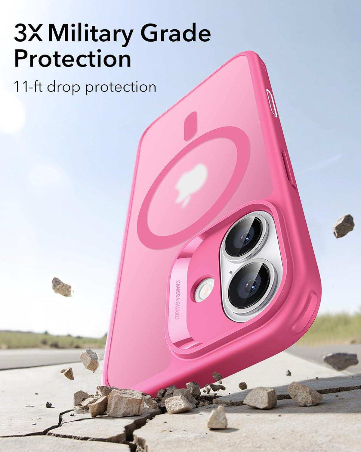 imageESR for iPhone 17 Pro Case Camera Control Compatible with MagSafe Shockproof MilitaryGrade Protection Magnetic Phone Case for iPhone 17 Pro Classic Hybrid Case Frosted BlueBFrosted Pink