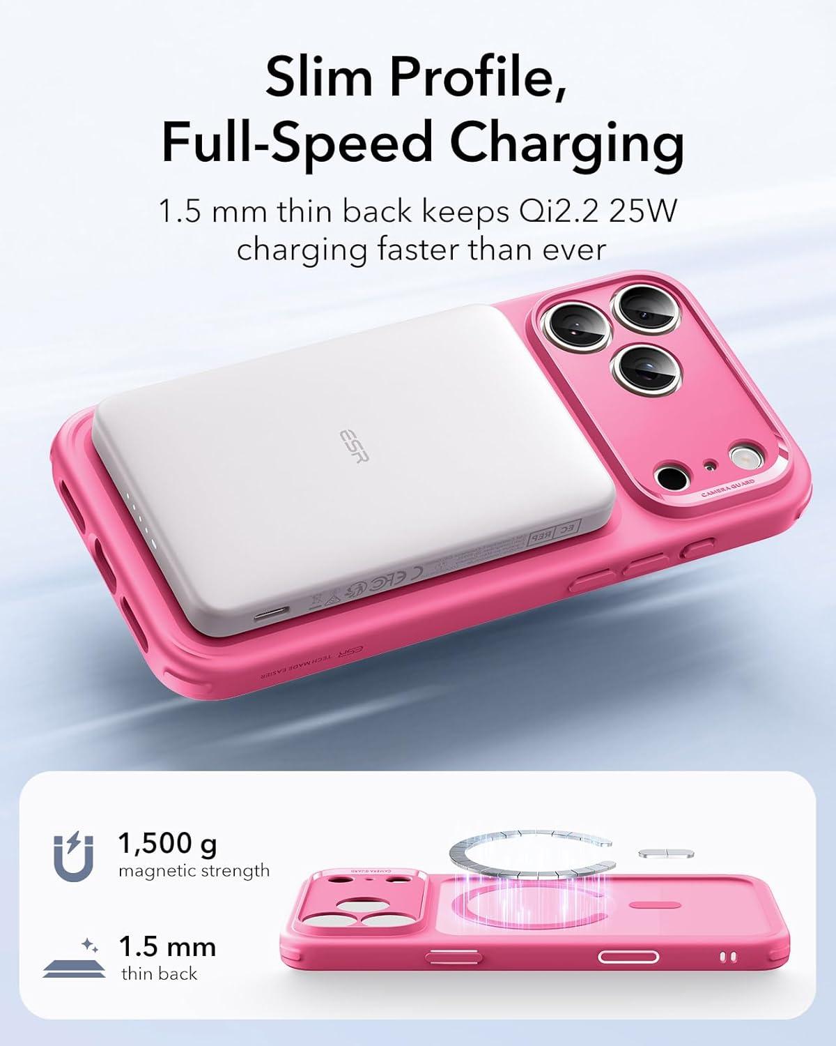 imageESR for iPhone 17 Pro Case Camera Control Compatible with MagSafe Shockproof MilitaryGrade Protection Magnetic Phone Case for iPhone 17 Pro Classic Hybrid Case Frosted BlueBFrosted Pink