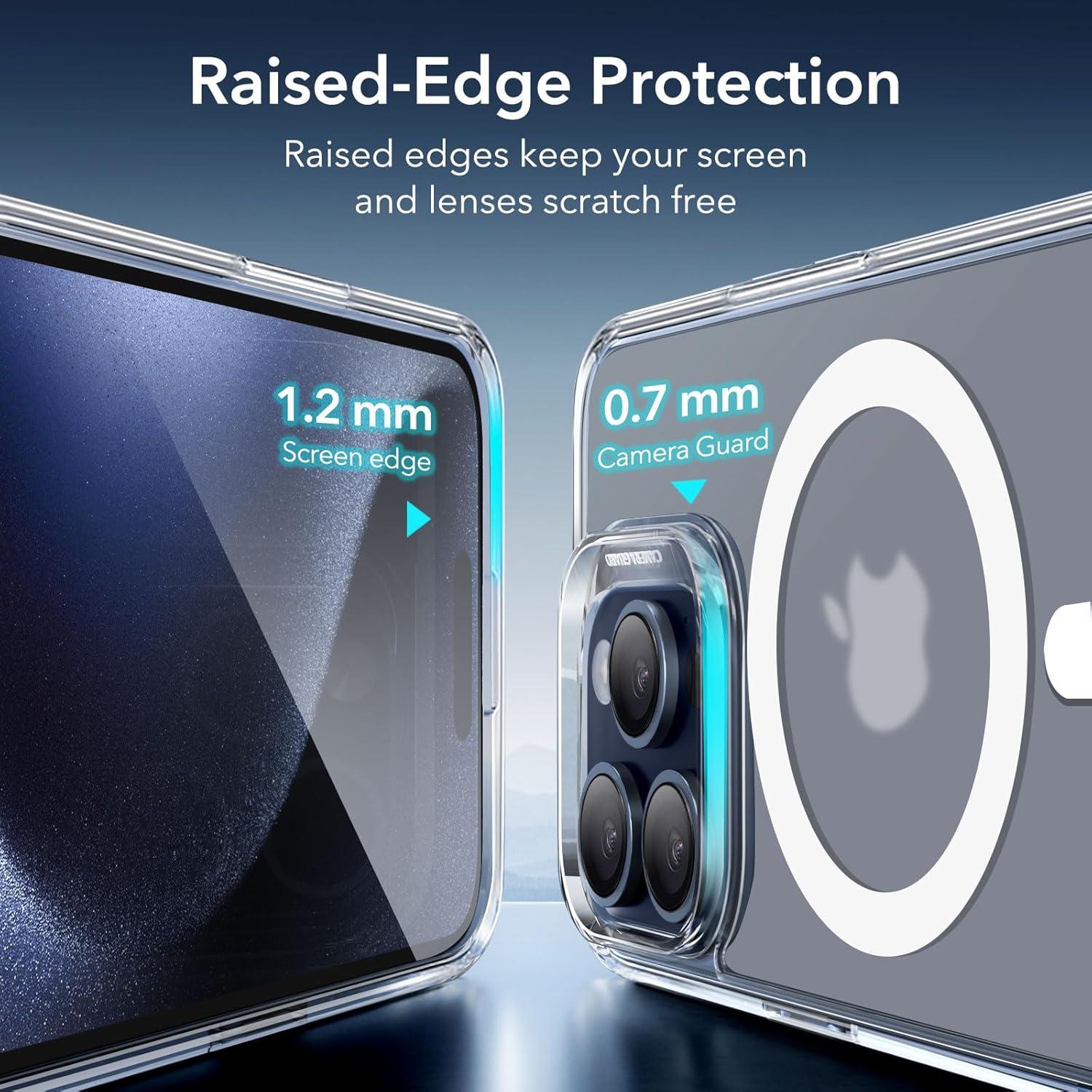 imageESR for iPhone 17 Pro Case Camera Control Compatible with MagSafe Shockproof MilitaryGrade Protection Magnetic Phone Case for iPhone 17 Pro Classic Hybrid Case Frosted BlueCFrosted Clear