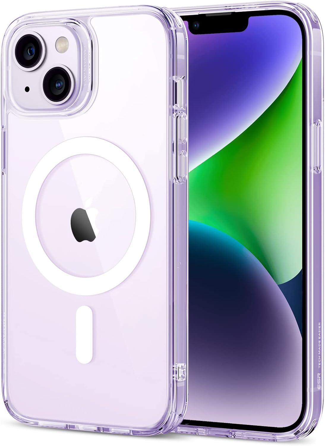 imageESR for iPhone 17 Pro Case Camera Control Compatible with MagSafe Shockproof MilitaryGrade Protection Magnetic Phone Case for iPhone 17 Pro Classic Hybrid Case Frosted BlueBClear Purple