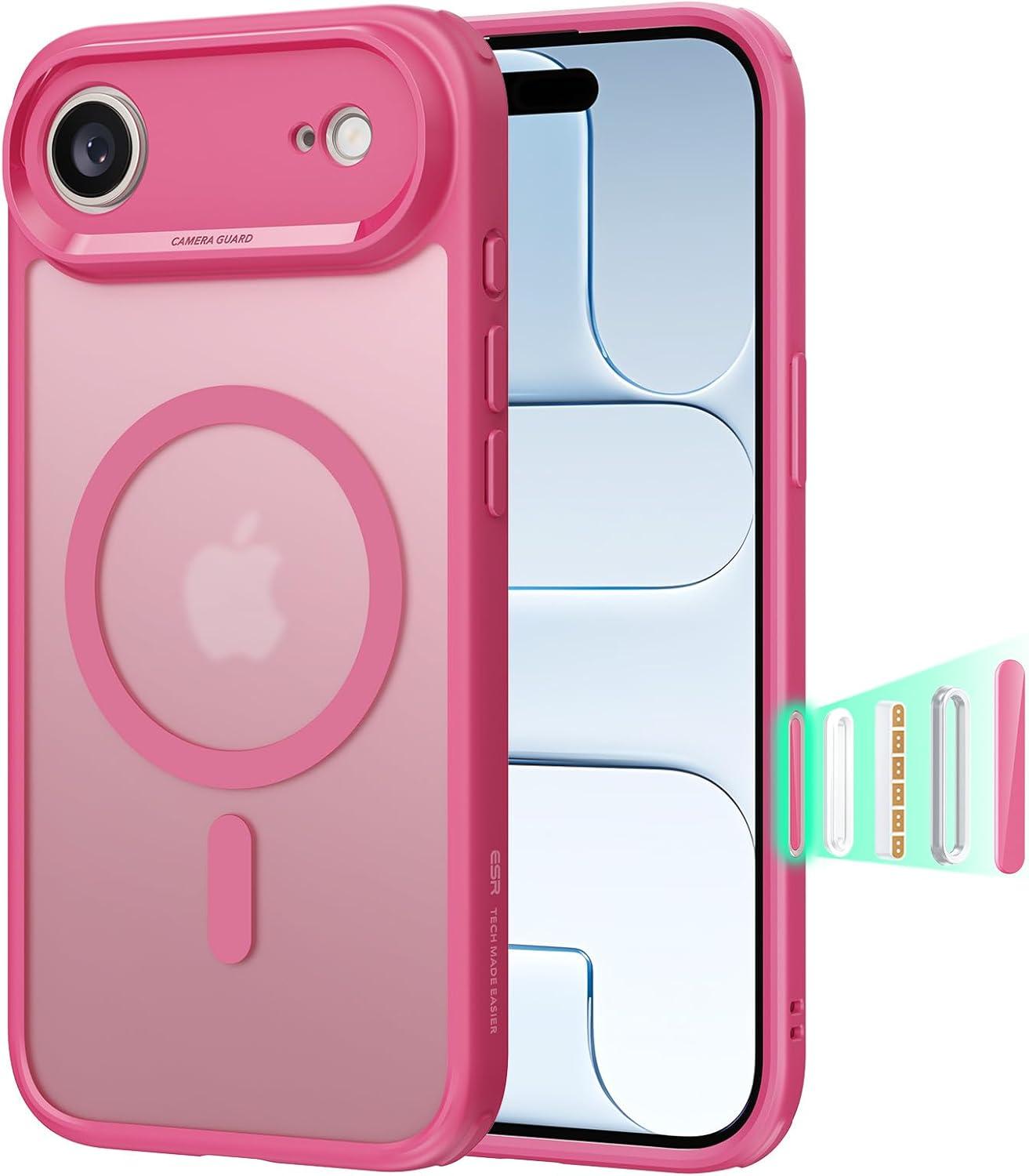 imageESR for iPhone 17 Pro Case Camera Control Compatible with MagSafe Shockproof MilitaryGrade Protection Magnetic Phone Case for iPhone 17 Pro Classic Hybrid Case Frosted BlueBFrosted Pink