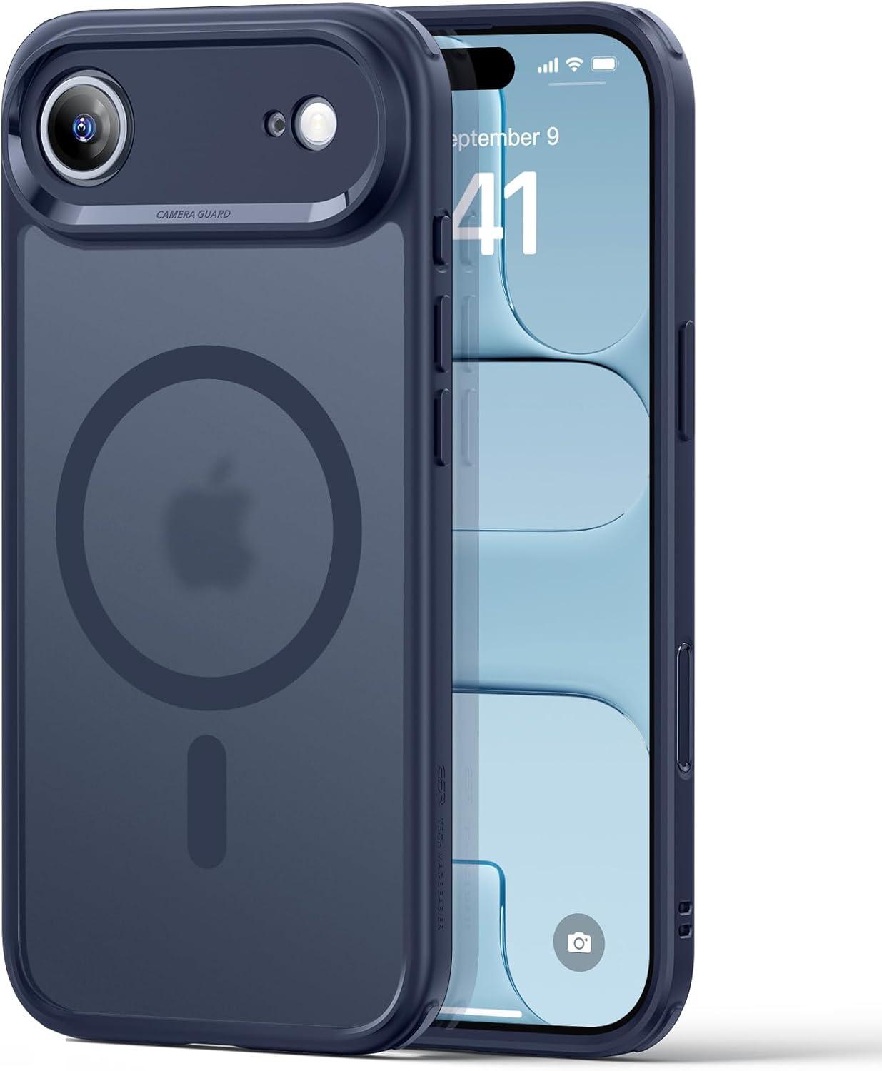imageESR for iPhone 17 Pro Case Camera Control Compatible with MagSafe Shockproof MilitaryGrade Protection Magnetic Phone Case for iPhone 17 Pro Classic Hybrid Case Frosted BlueBFrosted Blue