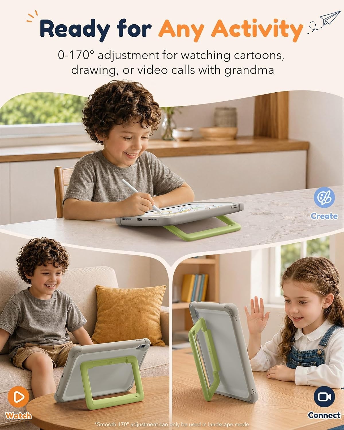 image:imageESR 2 Pack PaperFeel Screen Protector for iPad A16 11th10th 11109 InchKids Case for iPad A16 11 th10th Gen Gray