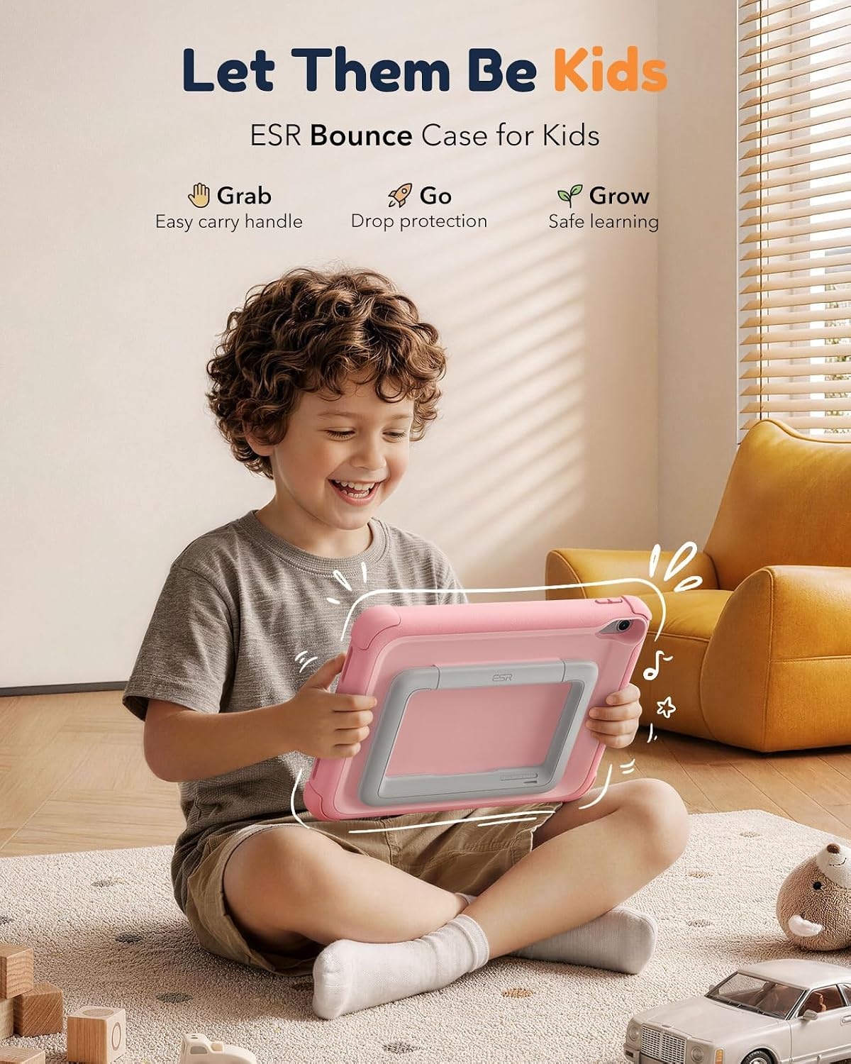 image:imageESR 2 Pack PaperFeel Screen Protector for iPad A16 11th10th 11109 InchKids Case for iPad A16 11 th10th Gen Pink