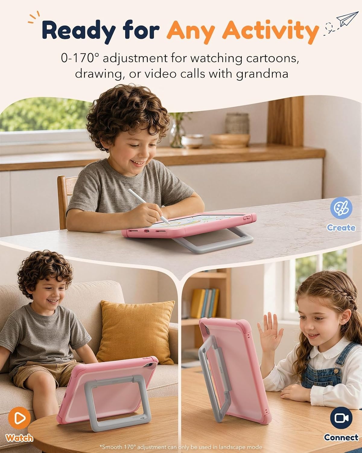 image:imageESR 2 Pack PaperFeel Screen Protector for iPad A16 11th10th 11109 InchKids Case for iPad A16 11 th10th Gen Pink