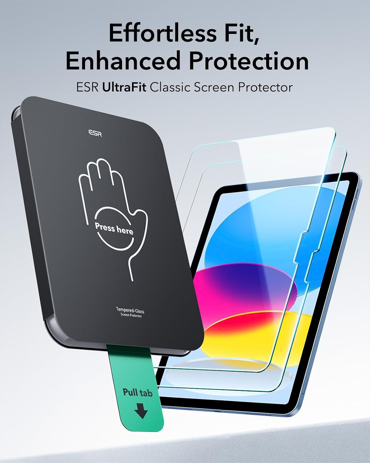 image:imageESR 2 Pack Screen Protector for iPad A16 11th10th 11109 Inch 9H GlassKids Case for iPad A16 11th10th Gen