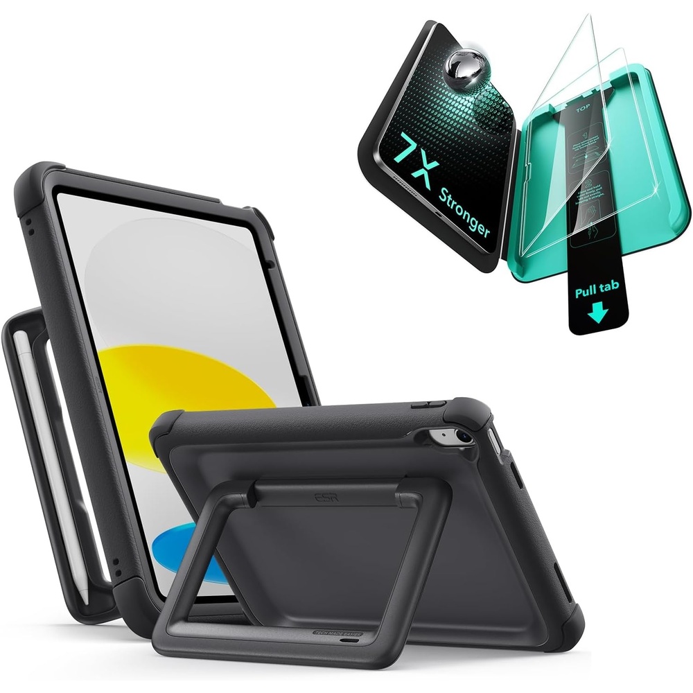 image:imageESR 2 Pack Armorite Screen Protector for iPad 11th10th Generation 11109 Inch A16A14 20252022Kids Case for iPad A16 11th10th Gen
