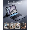 ESR for iPad Pro 13″ Case with Keyboard (M5/M4, 2025/2024), Magnetic Detachable Keyboard, Portrait/Landscape Modes, Large Click-Anywhere Trackpad, Backlit Keys, Shift Series, White(Dark Gray)
