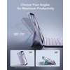 ESR for iPad Pro 13″ Case with Keyboard (M5/M4, 2025/2024), Magnetic Detachable Keyboard, Portrait/Landscape Modes, Large Click-Anywhere Trackpad, Backlit Keys, Shift Series, White(Purple)