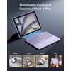 ESR for iPad Pro 13″ Case with Keyboard (M5/M4, 2025/2024), Magnetic Detachable Keyboard, Portrait/Landscape Modes, Large Click-Anywhere Trackpad, Backlit Keys, Shift Series, White(Purple)