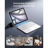 ESR for iPad Pro 13″ Case with Keyboard (M5/M4, 2025/2024), Magnetic Detachable Keyboard, Portrait/Landscape Modes, Large Click-Anywhere Trackpad, Backlit Keys, Shift Series, White(White)