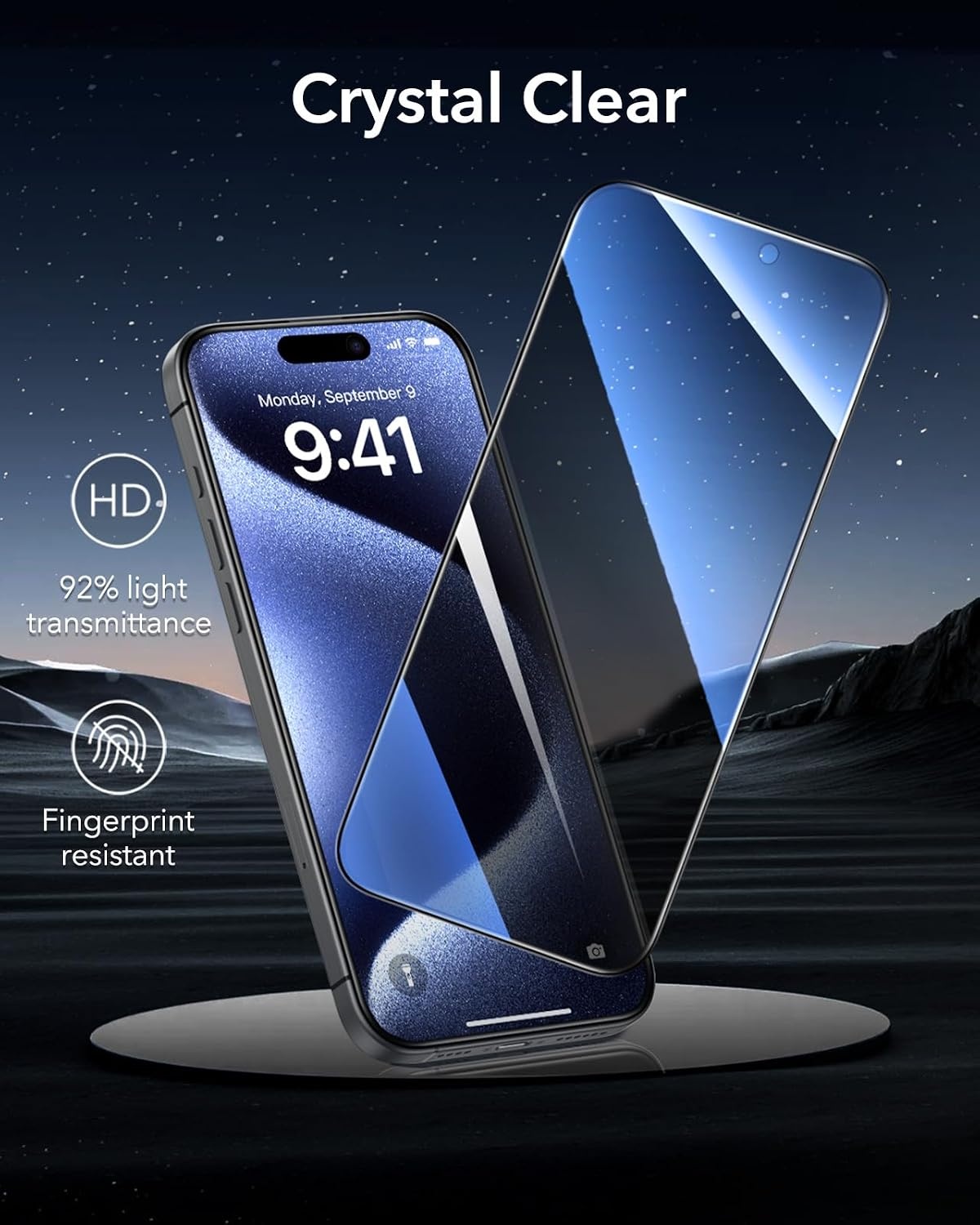image:imageESR 3 Pack for iPhone 18 Pro Max Privacy Screen Protector ArmoriteiPhone 15 Pro 61 inch