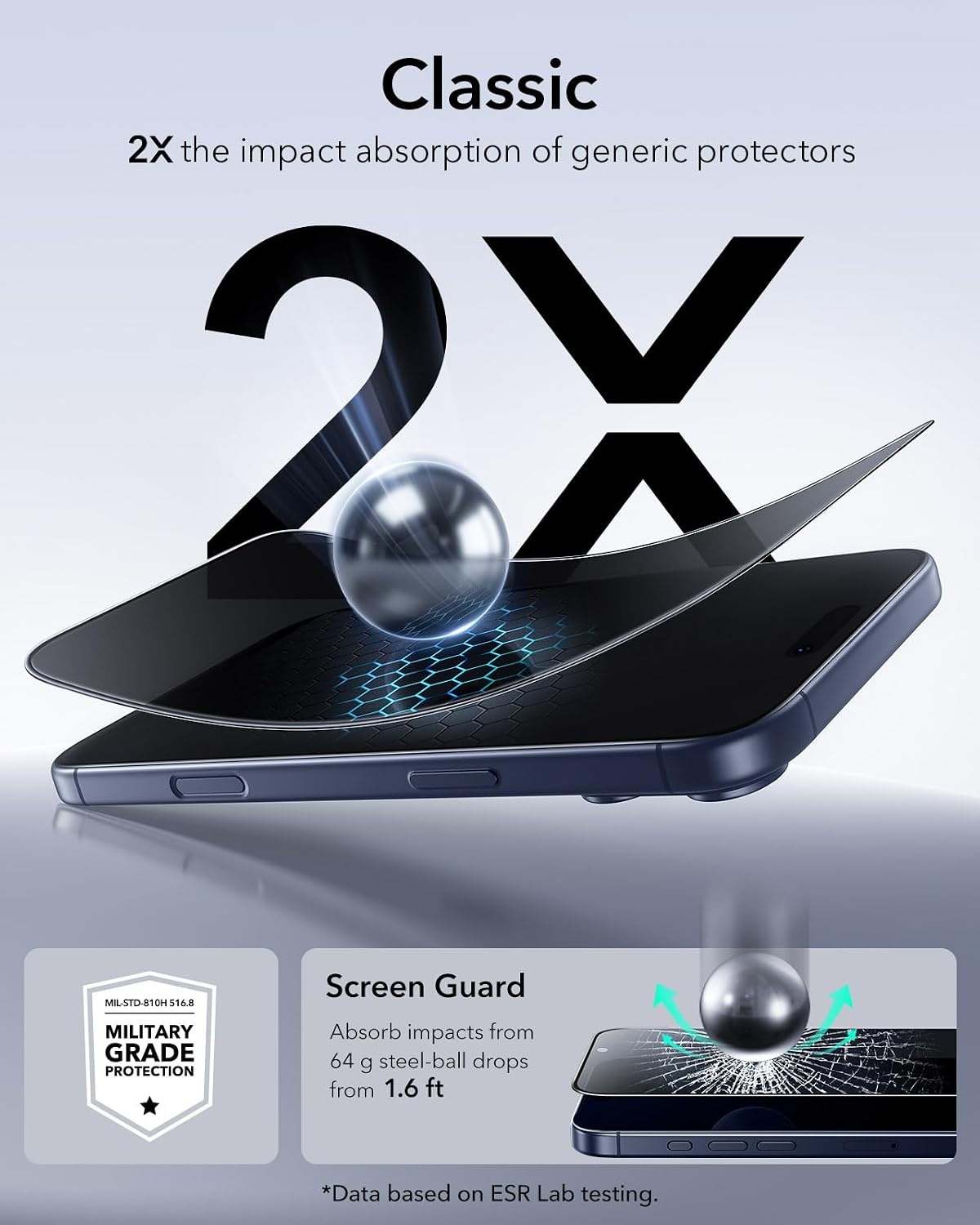 image:imageESR 3 Pack for iPhone 18 Pro Privacy Screen Protector ClassiciPhone 17 Pro 63 inch