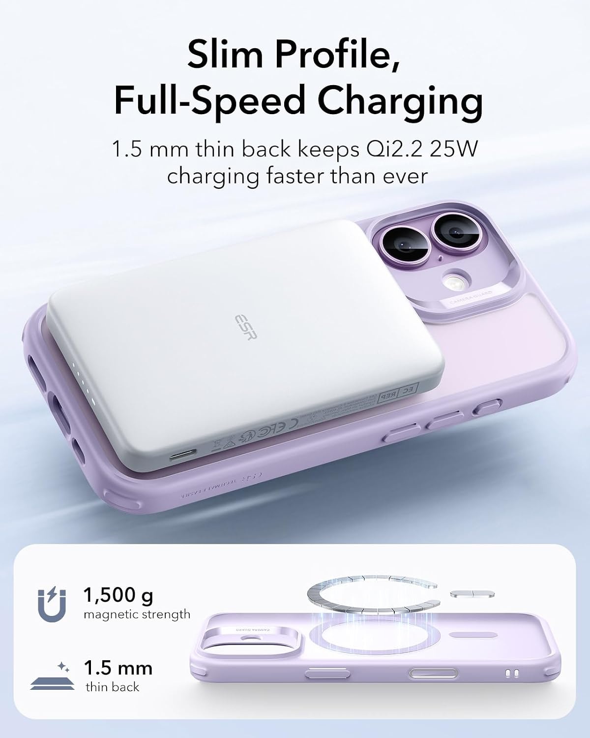 image:imageESR Classic Hybrid for iPhone 18 Pro Max17 Pro Max Case Frosted BurgundyFrosted Light Purple