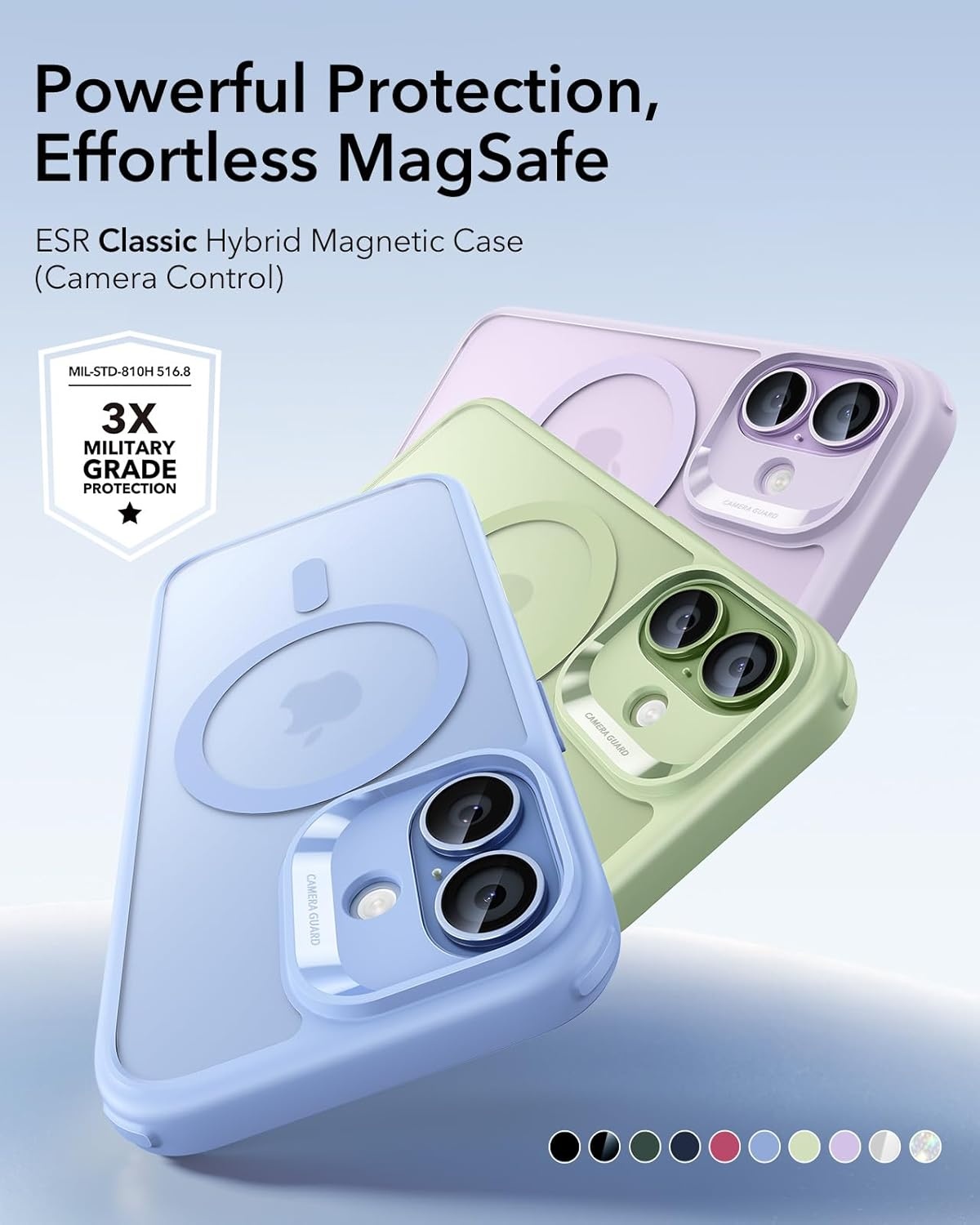 image:imageESR Classic Hybrid for iPhone 18 Pro Max17 Pro Max Case Frosted BurgundyFrosted Light Purple