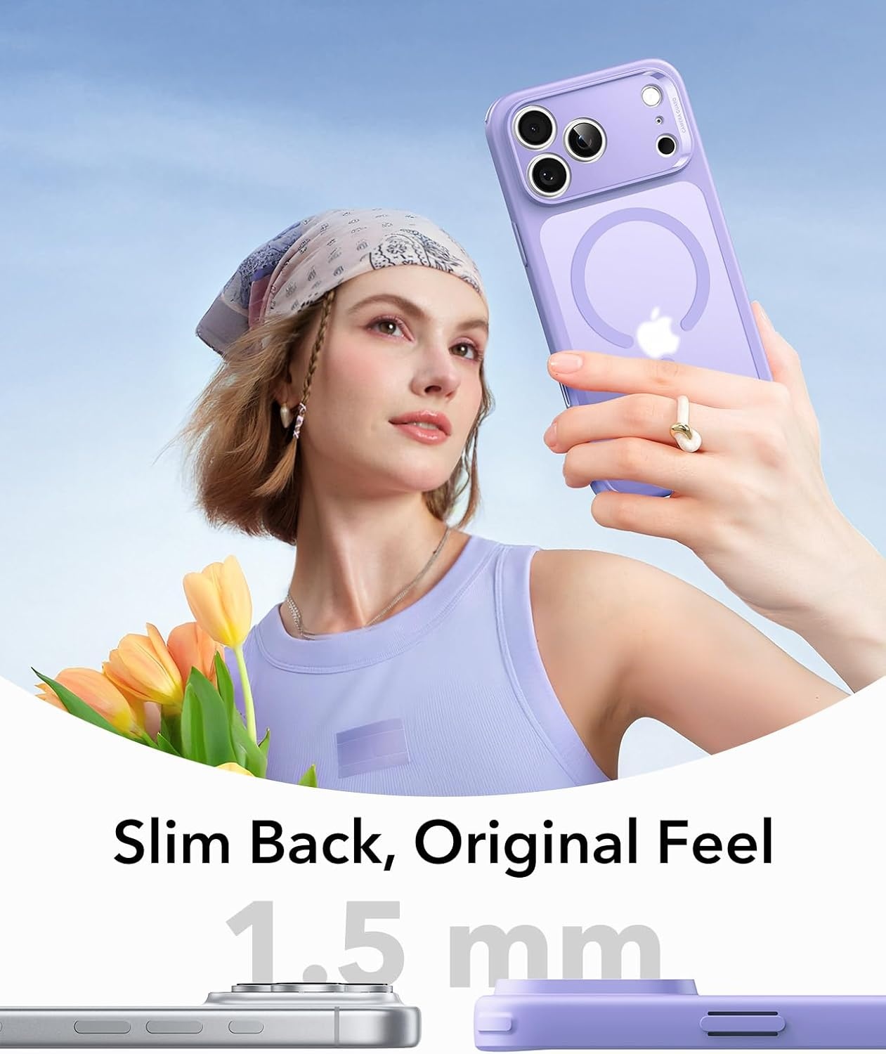 image:imageESR Classic Hybrid for iPhone 18 Pro Max17 Pro Max Case Frosted BurgundyPurple