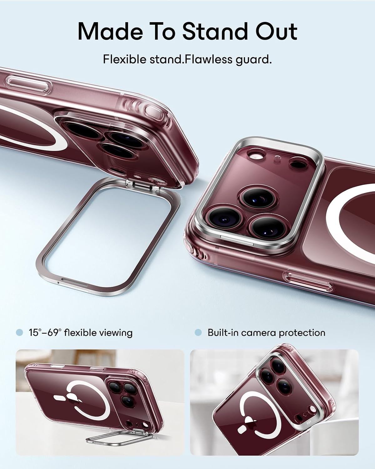 image:imageESR Classic Hybrid for iPhone 18 Pro Max17 Pro Max Case with Flex StandClear