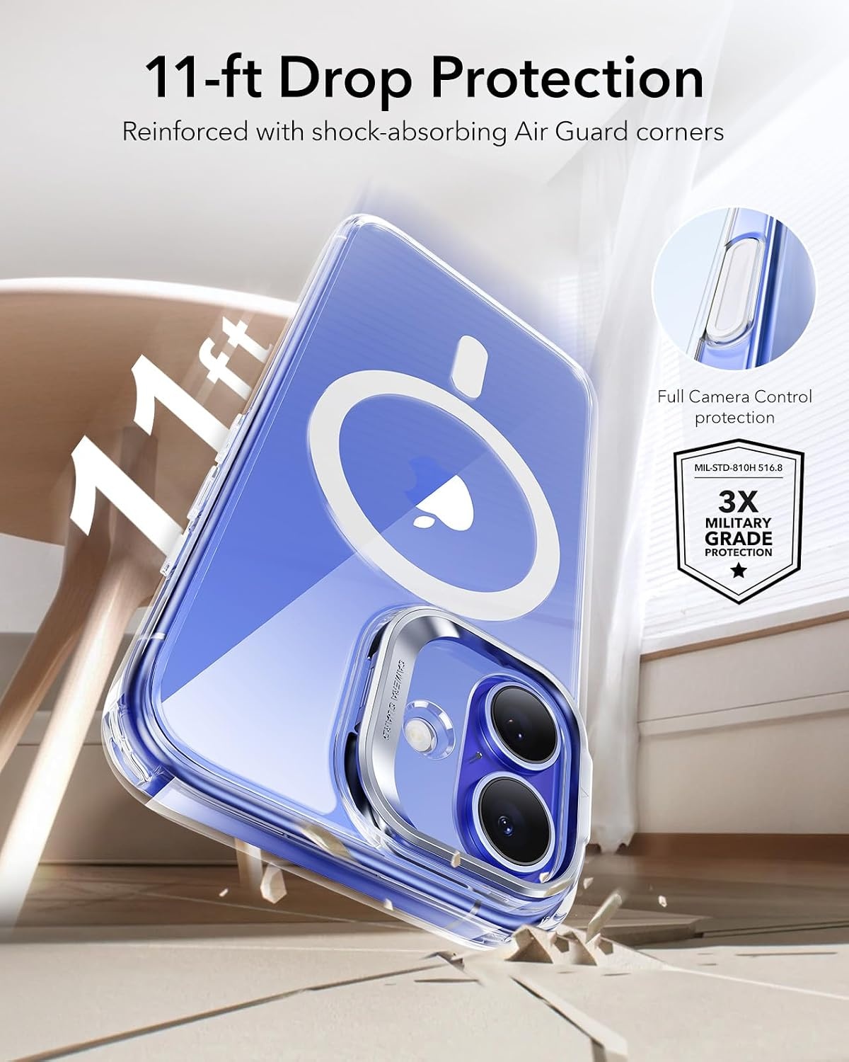 image:imageESR Classic Hybrid for iPhone 18 Pro Max17 Pro Max Case with Flex StandClear