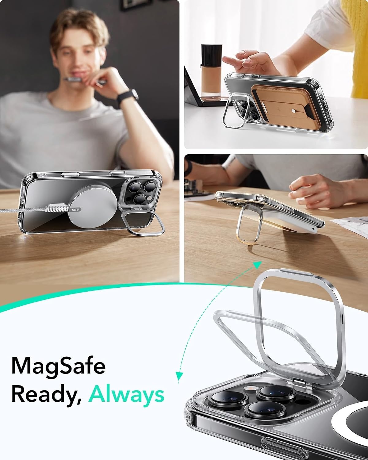 image:imageESR Classic Hybrid for iPhone 18 Pro Max17 Pro Max Case with Flex StandClear