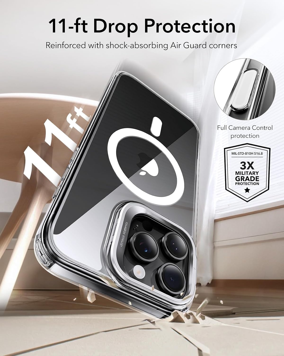 image:imageESR Classic Hybrid for iPhone 18 Pro Max17 Pro Max Case with Flex StandClear