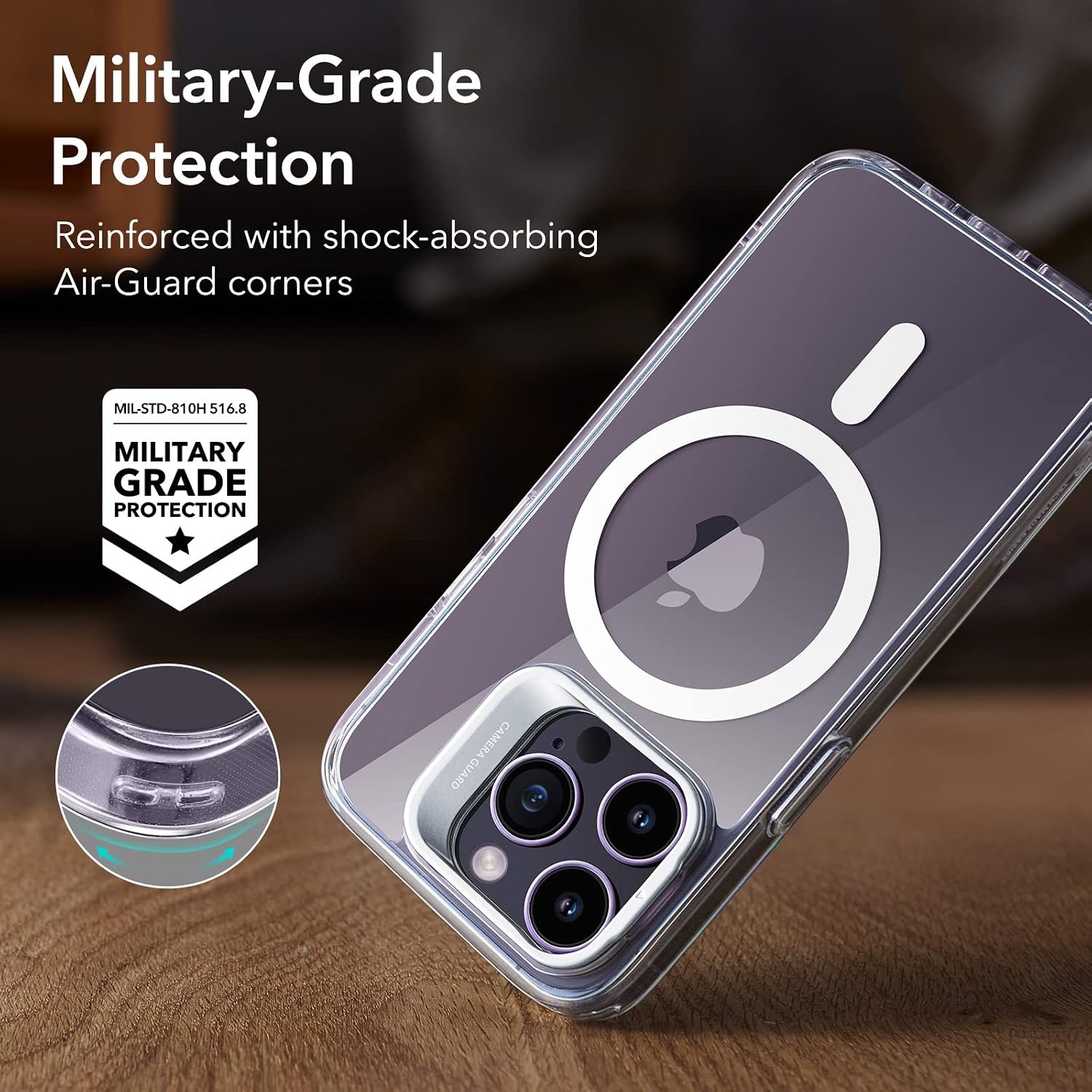 image:imageESR Classic Hybrid for iPhone 18 Pro Max17 Pro Max Case with Flex StandClear