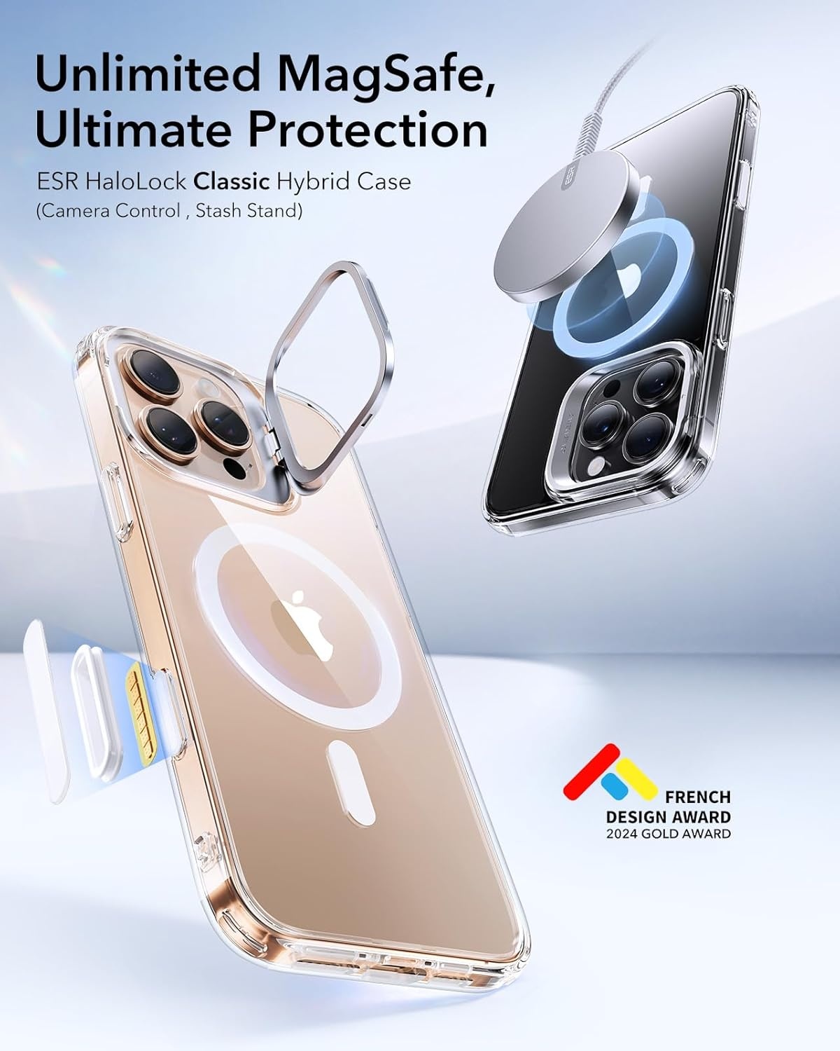 image:imageESR Classic Hybrid for iPhone 18 Pro Max17 Pro Max Case with Flex StandClear