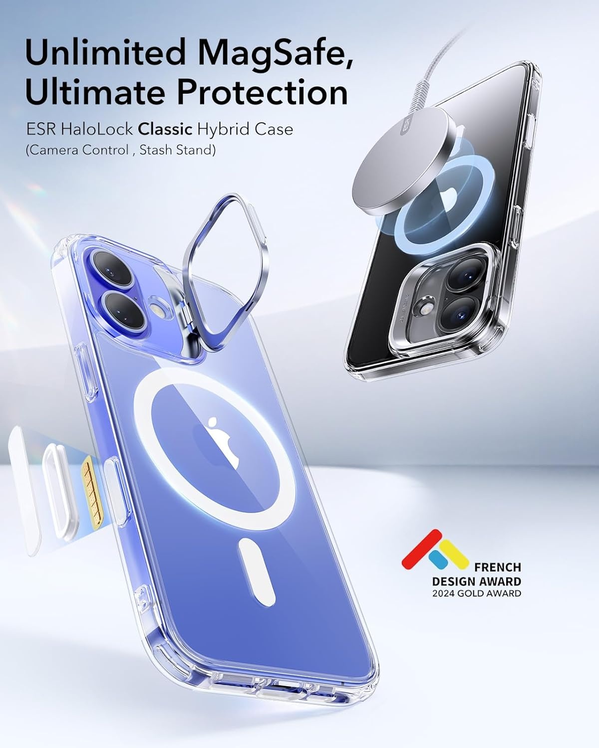 image:imageESR Classic Hybrid for iPhone 18 Pro Max17 Pro Max Case with Flex StandClear