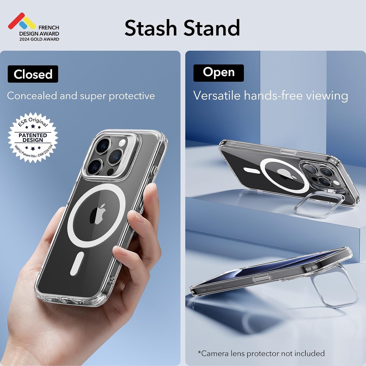 image:imageESR Classic Hybrid for iPhone 18 Pro Max17 Pro Max Case with Flex StandClear