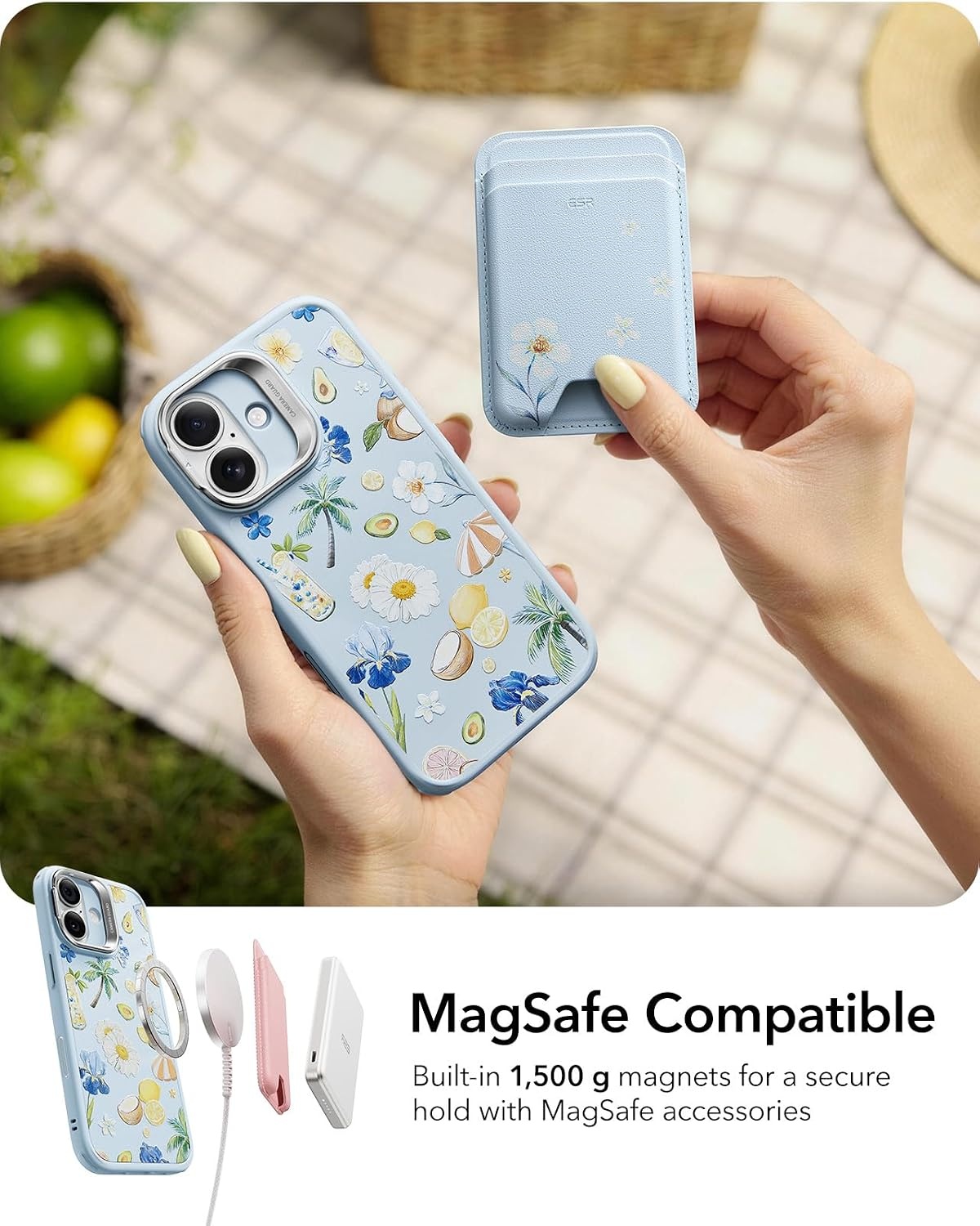 image:imageESR Classic Hybrid for iPhone 18 Pro Max17 Pro Max Case with Flex StandLight Blue