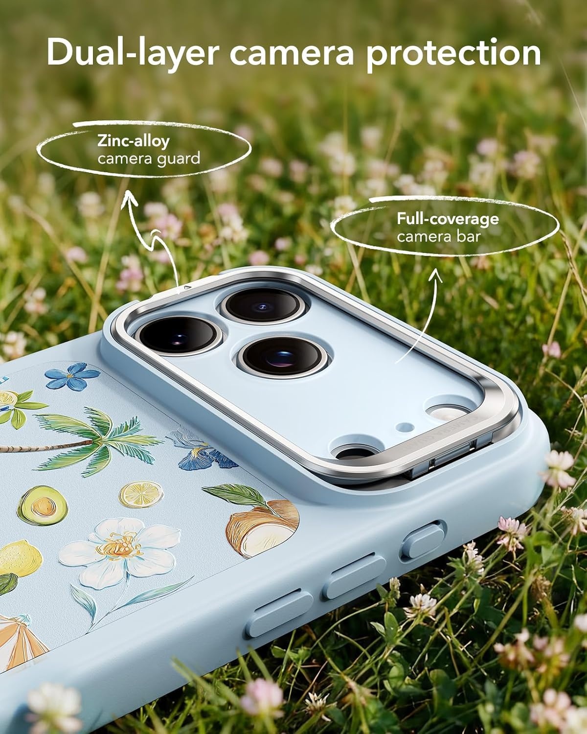 image:imageESR Classic Hybrid for iPhone 18 Pro Max17 Pro Max Case with Flex StandLight Blue