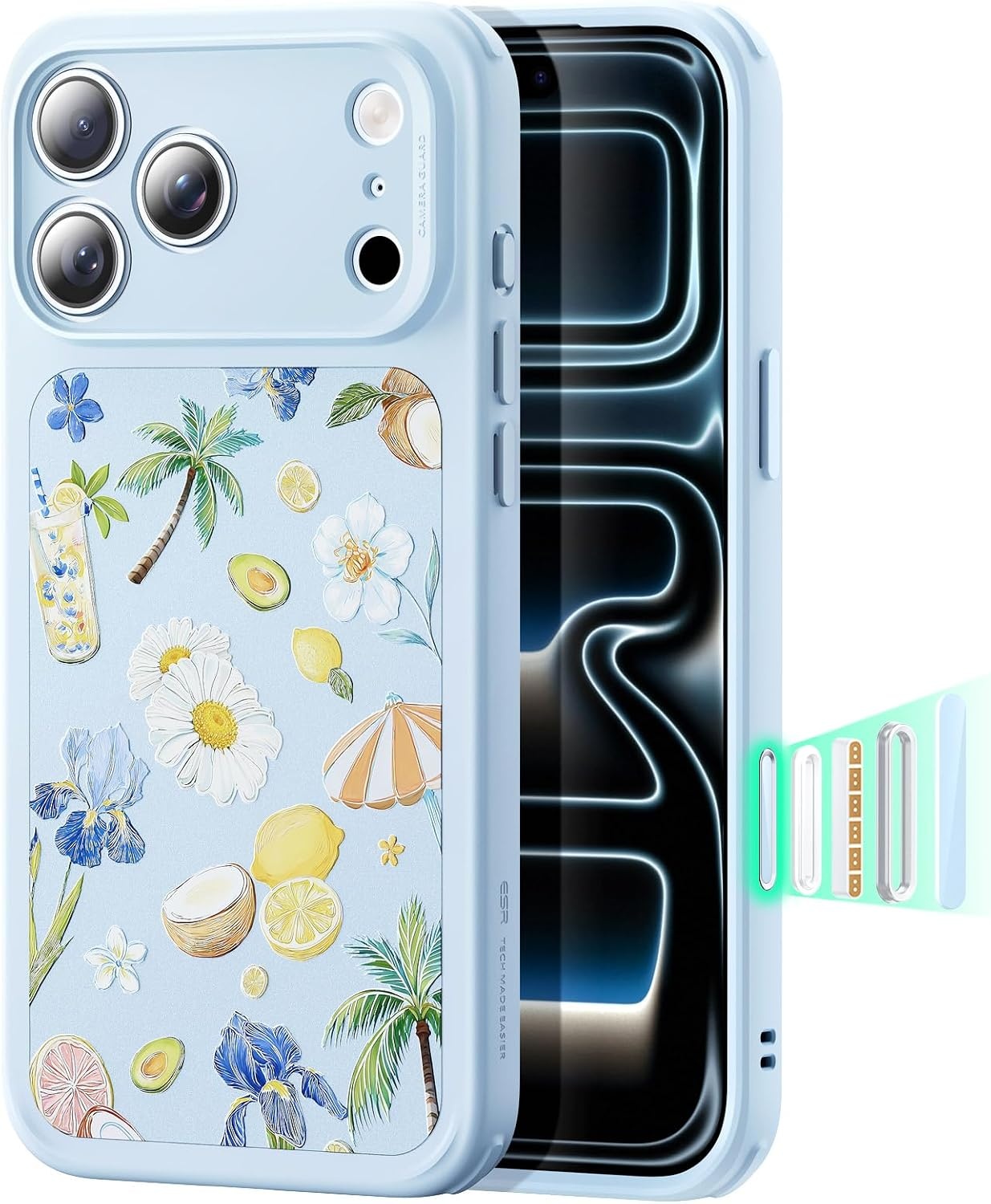 image:imageESR Classic Hybrid for iPhone 18 Pro17 Pro Case Girly Light BlueLight Blue