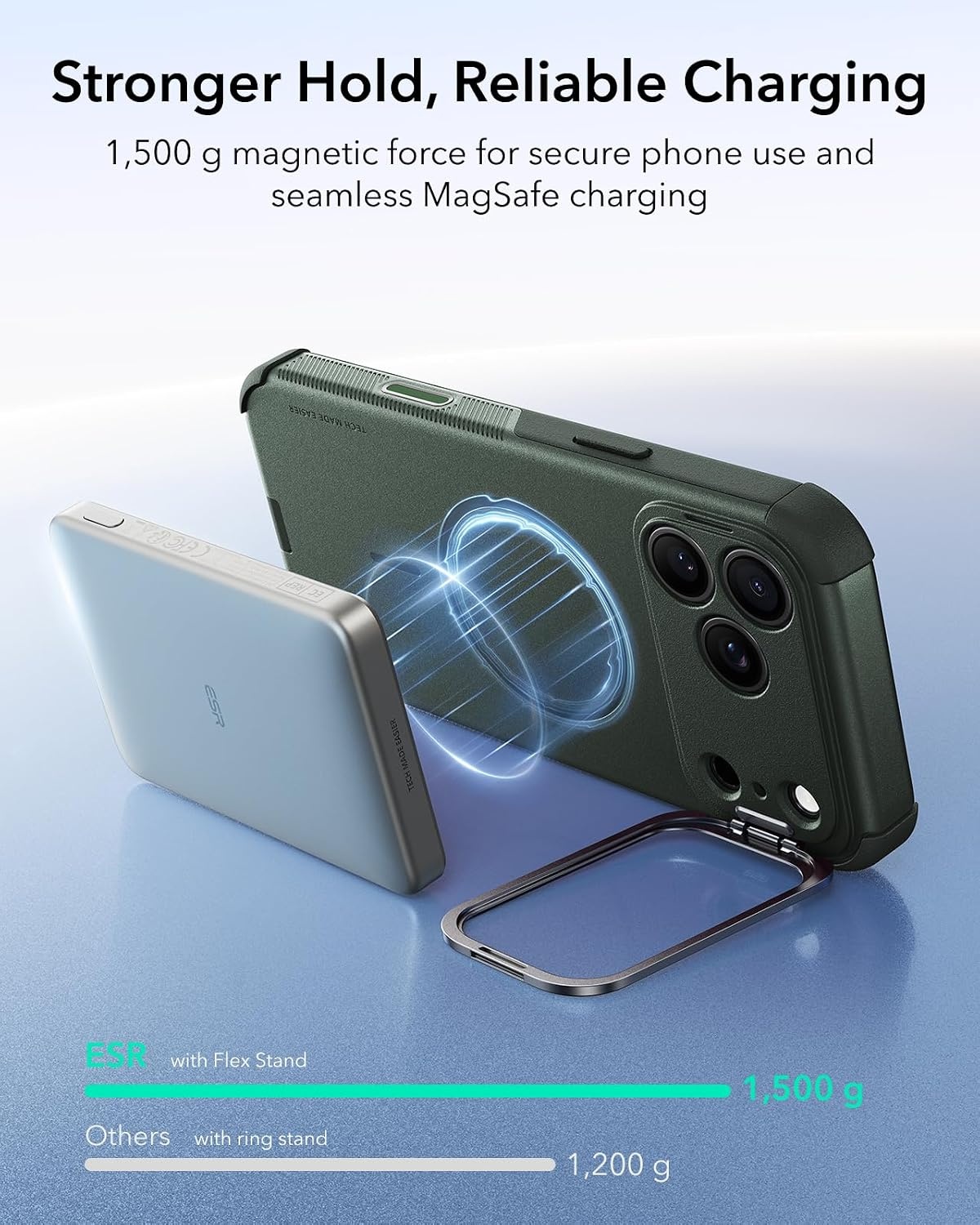 image:imageESR Cyber Tough for iPhone 18 Pro17 Pro Case with Flex Stand BurgundyGreen