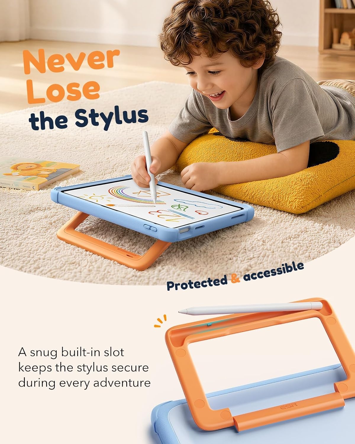 image:imageESR Kids Case for iPad A16 11th10th Gen MilitaryGrade Protection BlueBlue