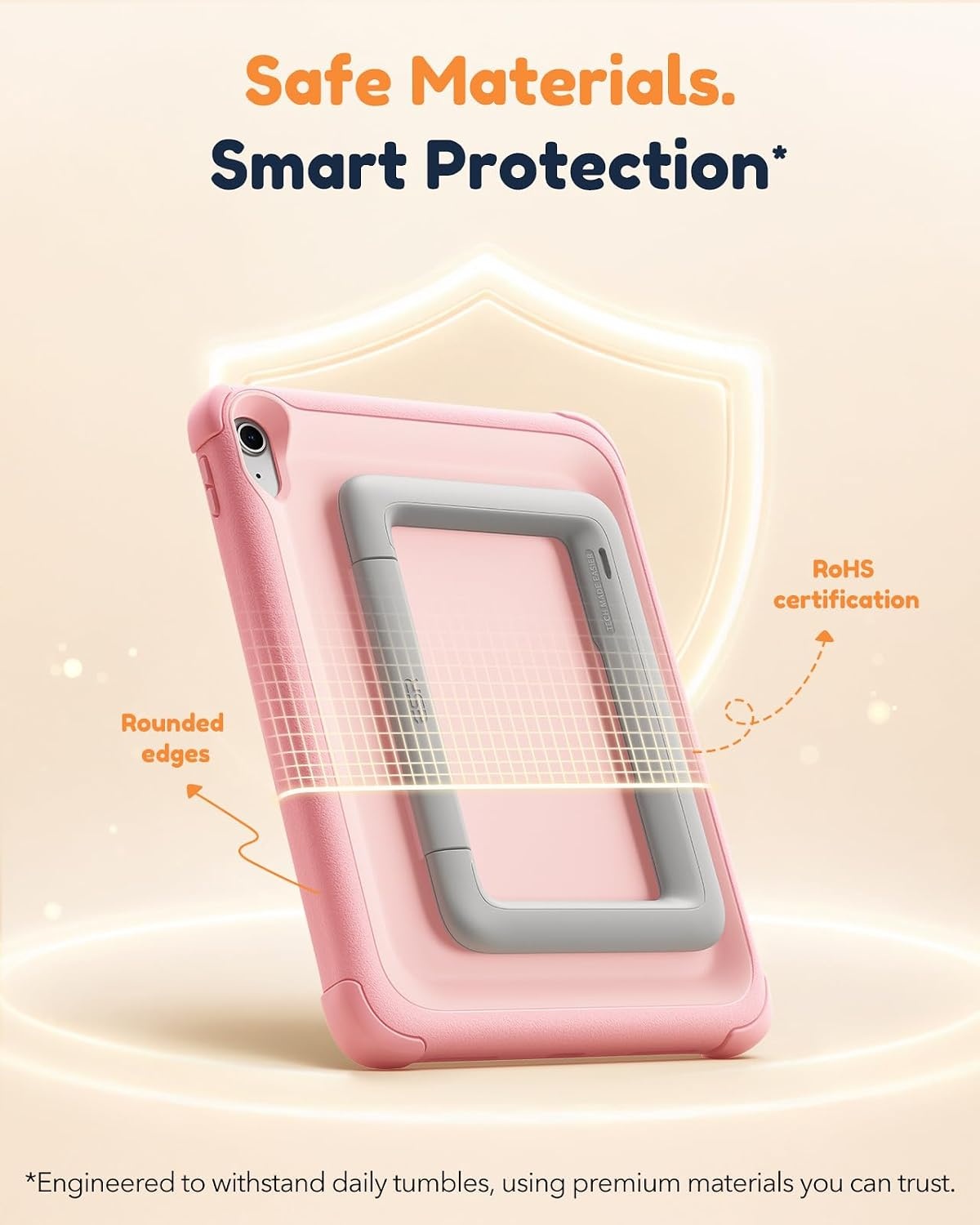 image:imageESR Kids Case for iPad A16 11th10th Gen MilitaryGrade Protection BluePink