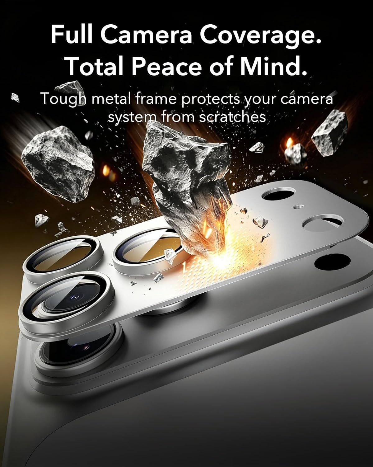 image:imageESR for iPhone 17 Pro Max Camera Lens Protector 1 Pack SilverSilver