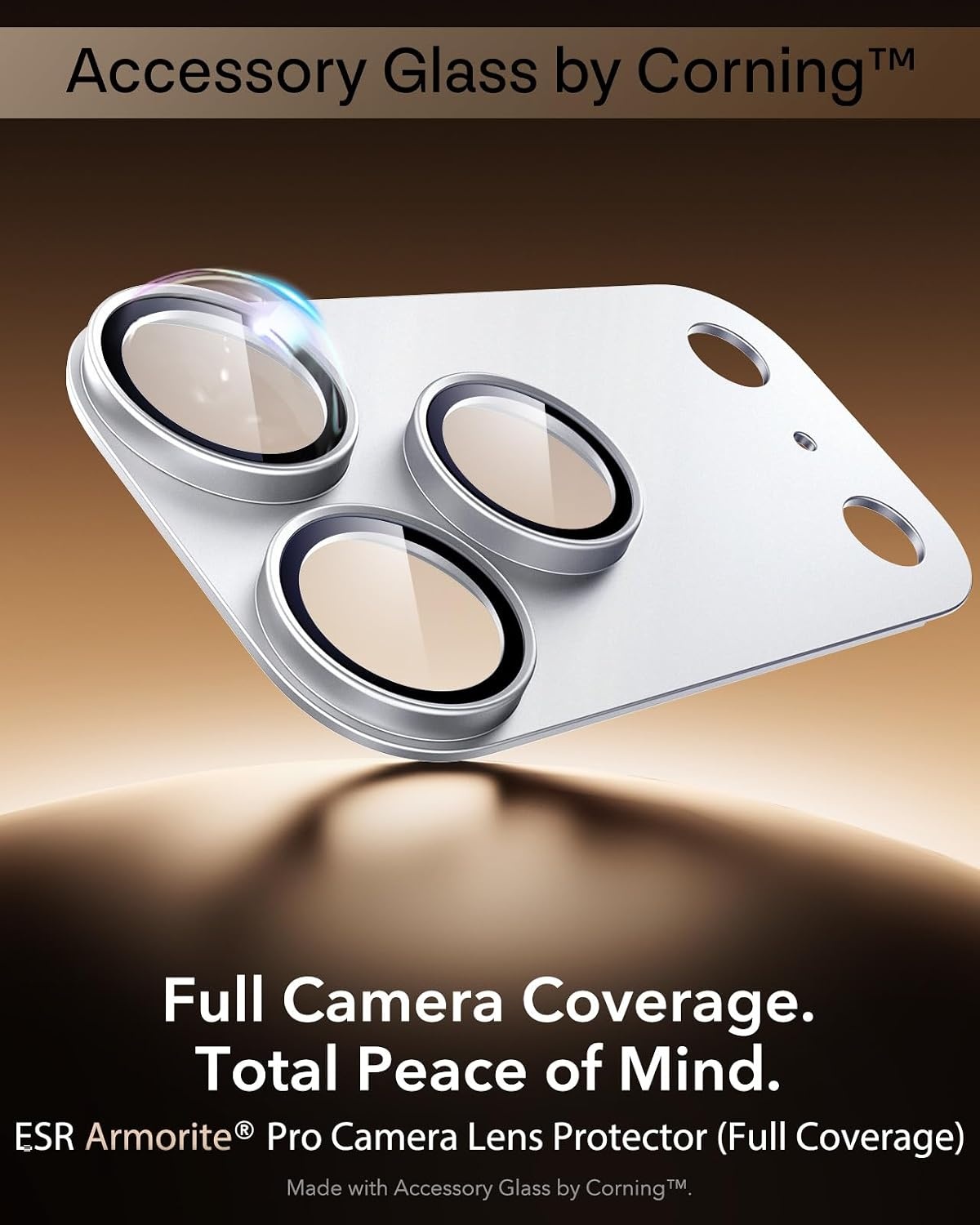 image:imageESR for iPhone 17 Pro Max Camera Lens Protector 1 Pack SilverSilver