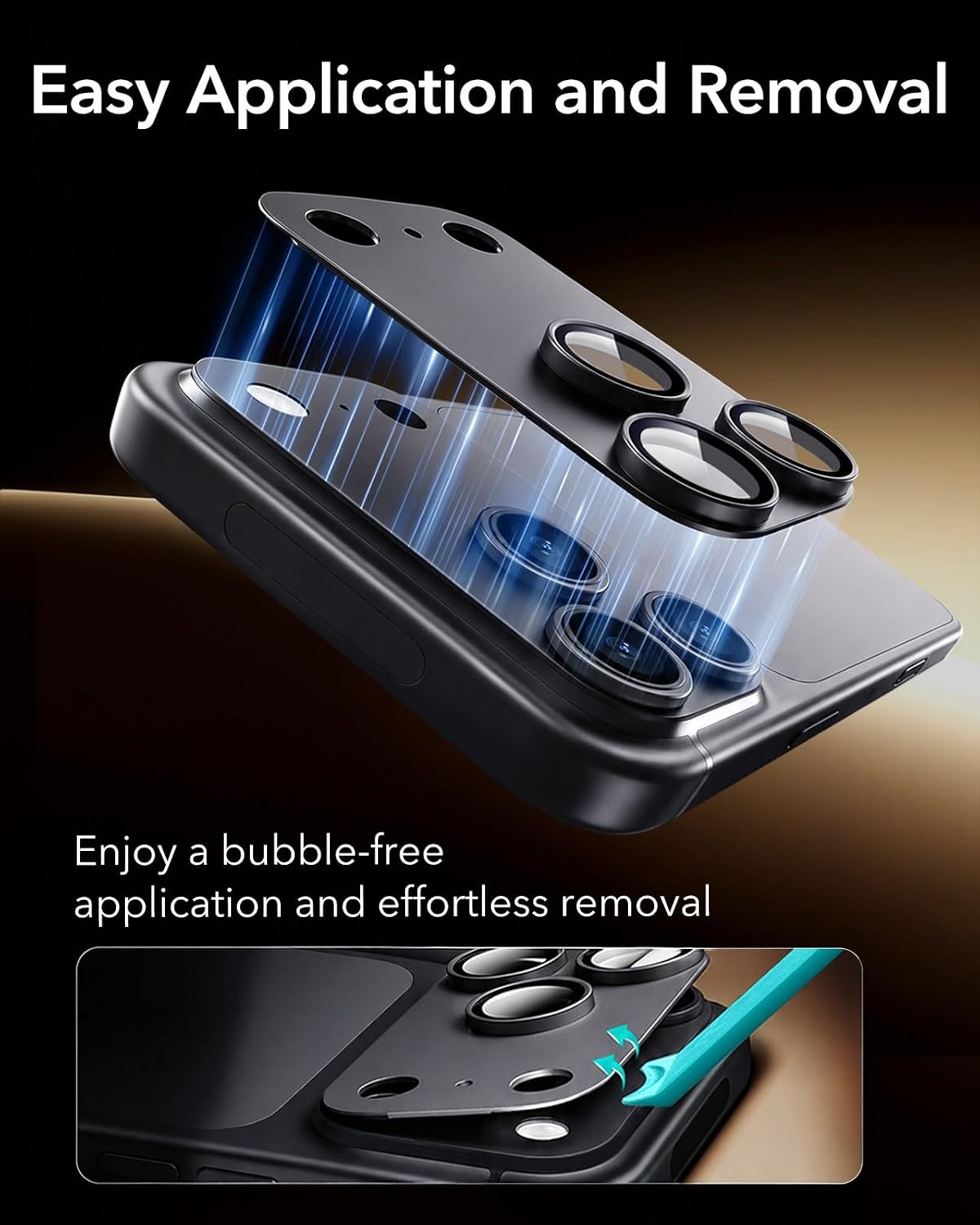 image:imageESR for iPhone 18 Pro Max Camera Lens Protector 1 Pack BlackBlack