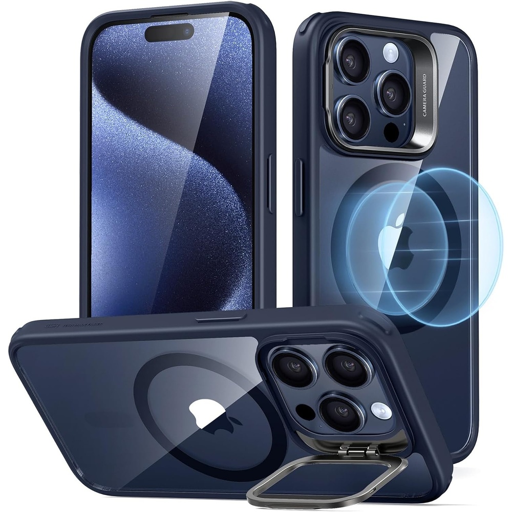 image:imageESR Classic Hybrid for iPhone 18 Pro Max17 Pro Max Case with Flex StandClear Dark Blue
