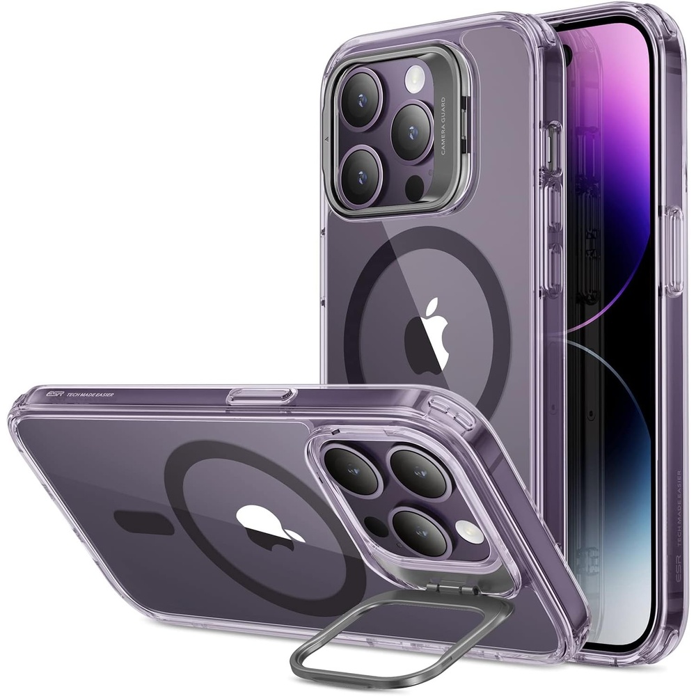 image:imageESR Classic Hybrid for iPhone 18 Pro Max17 Pro Max Case with Flex StandClear Purple