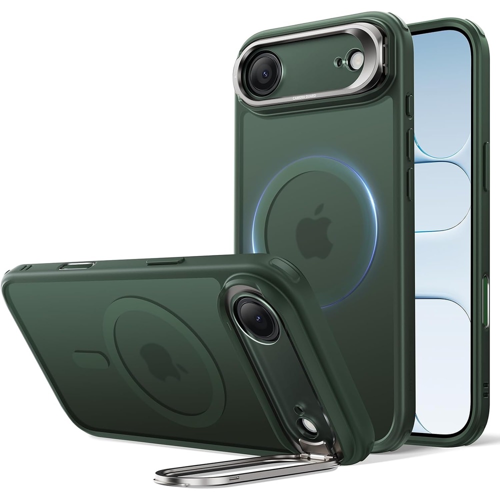 image:imageESR Classic Hybrid for iPhone 18 Pro Max17 Pro Max Case with Flex StandFrosted Green