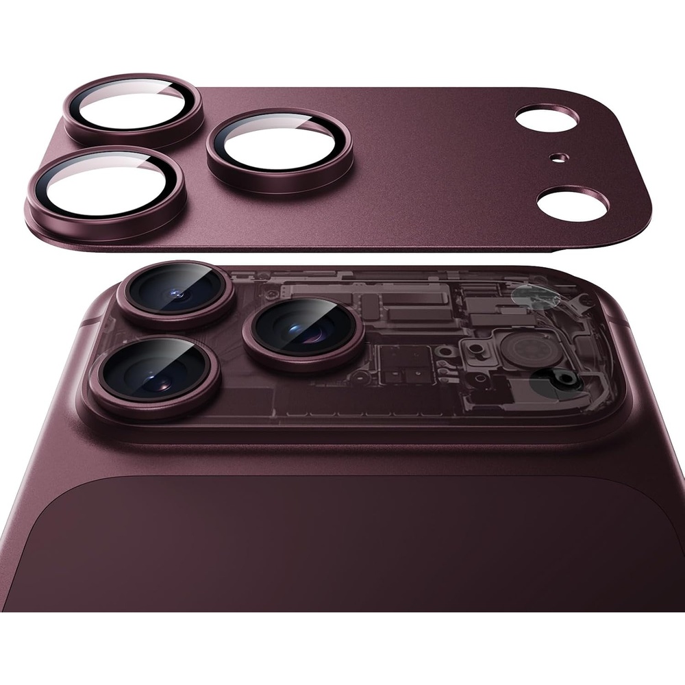 image:imageESR for iPhone 18 Pro Max Camera Lens Protector 1 Pack BlackBurgundy