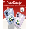 ESR Classic Hybrid for iPhone 18 Pro Max/17 Pro Max Case, Frosted Burgundy(Clear Christmas)