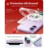 ESR Classic Hybrid for iPhone 18 Pro Max/17 Pro Max Case, Frosted Burgundy(Clear Christmas)