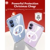 ESR Classic Hybrid for iPhone 18 Pro Max/17 Pro Max Case, Frosted Burgundy(Clear Santa)