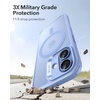 ESR Classic Hybrid for iPhone 18 Pro Max/17 Pro Max Case, Frosted Burgundy(Frosted Light Blue)