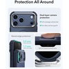 ESR Cyber Tough for iPhone 18 Pro/17 Pro Case with Flex Stand, Burgundy(Blue)